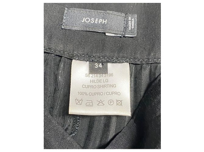 Joseph Saia Midi Plissada em Cupro Preto - vista 6