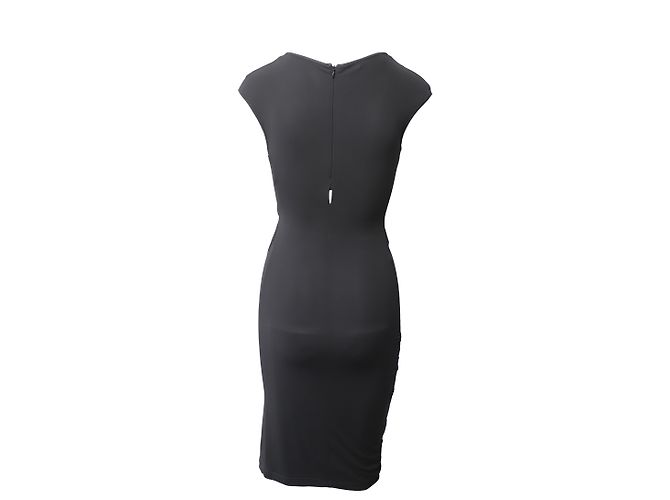Vestido de cóctel con cremallera asimétrica en rayón negro de Michael Kors - vista 3