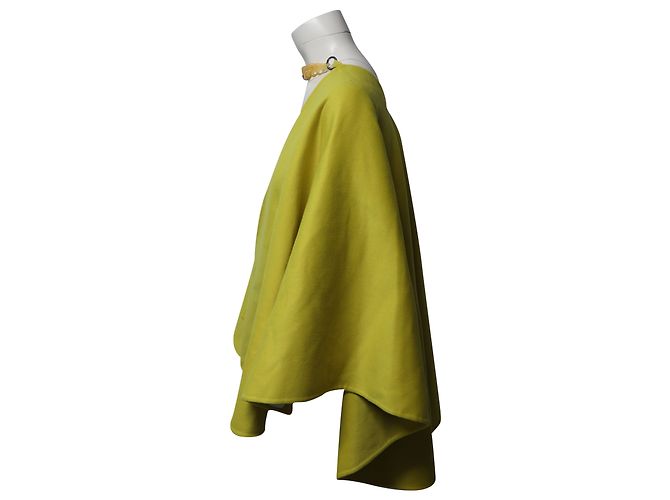 Capa-abrigo Ermanno Scervino de manga ancha en lana amarilla Amarillo - vista 3