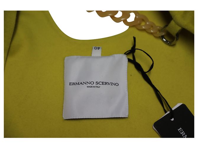 Capa-abrigo Ermanno Scervino de manga ancha en lana amarilla Amarillo - vista 6