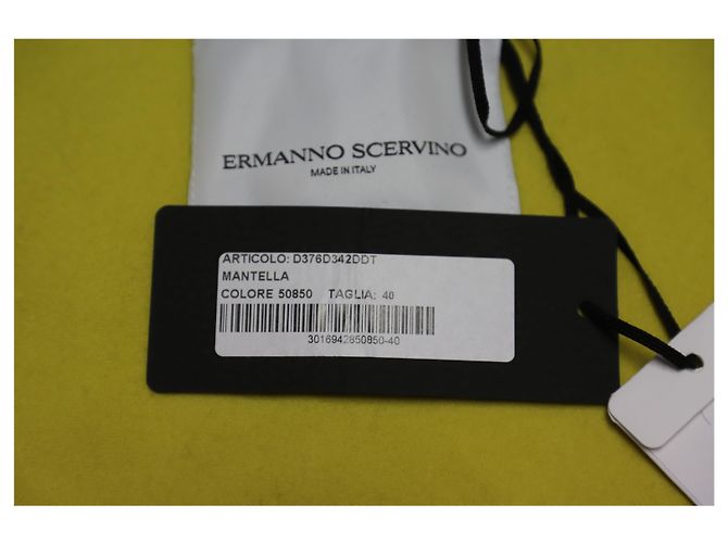 Capa-abrigo Ermanno Scervino de manga ancha en lana amarilla Amarillo - vista 7