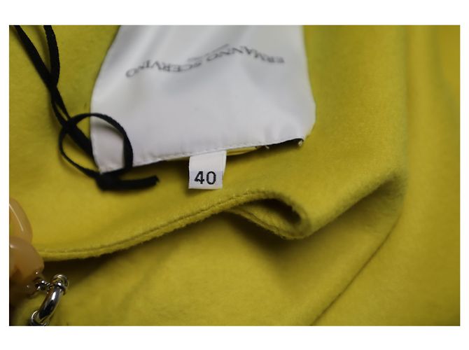 Capa-abrigo Ermanno Scervino de manga ancha en lana amarilla Amarillo - vista 8