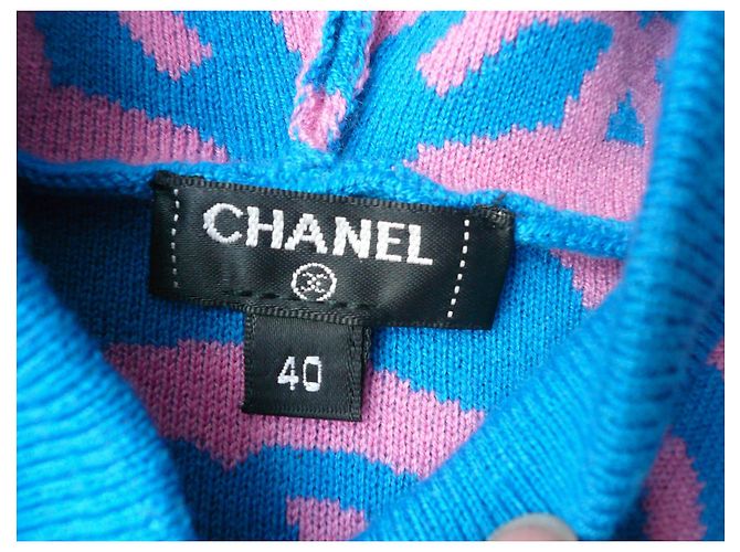 CHANEL Blaue und rosa Kaschmirpullover-Kollektion 2021 -T40 Mehrfarben - Ansicht 7
