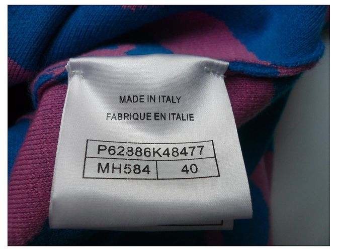 CHANEL Blaue und rosa Kaschmirpullover-Kollektion 2021 -T40 Mehrfarben - Ansicht 9
