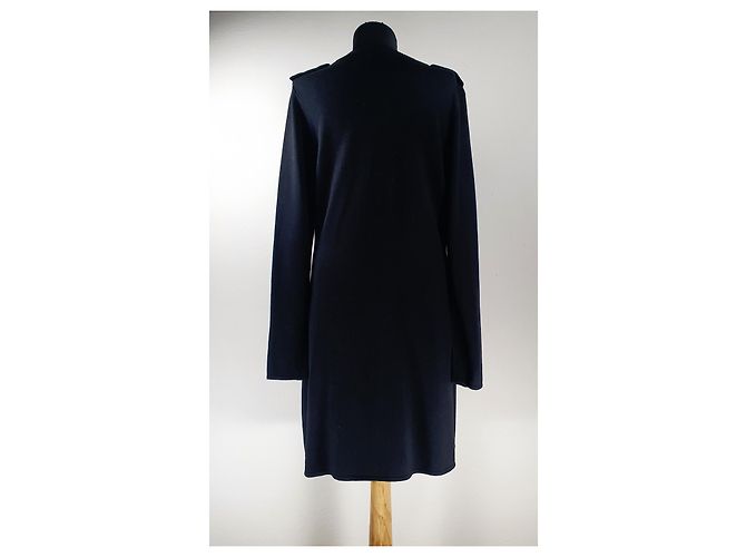 Adolfo Dominguez Lange Strickjacke Gestreift Schwarz Weiß Baumwolle - Ansicht 5