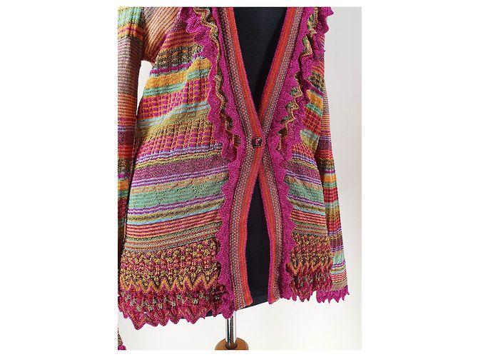Autre Marque Devernois Strickjacke Mehrfarbig Mehrfarben - Ansicht 2
