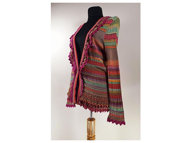 Autre Marque Devernois Strickjacke Mehrfarbig Mehrfarben - Ansicht 3