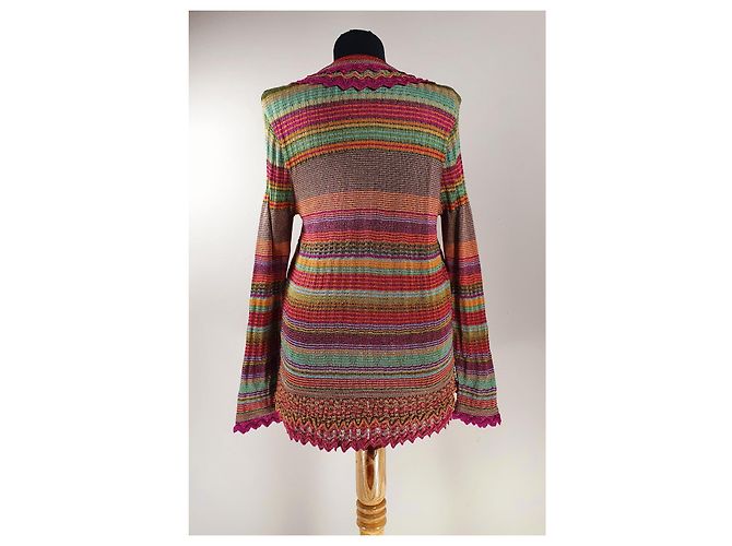 Autre Marque Devernois Strickjacke Mehrfarbig Mehrfarben - Ansicht 4