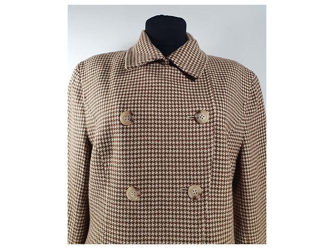 Blazer Houndstooth Ralph Lauren Purple Label Marrom Bege - vista 2