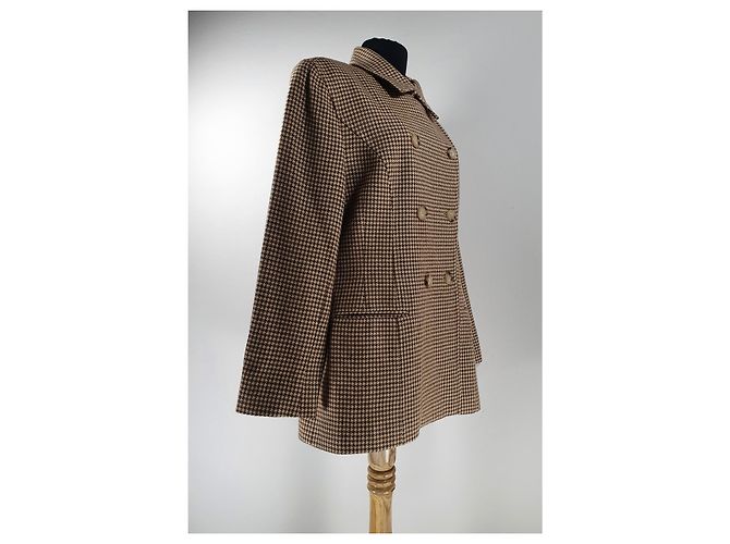 Blazer Houndstooth Ralph Lauren Purple Label Marrom Bege - vista 3