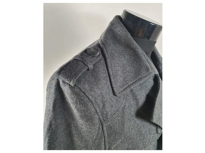 Hermès Peacoat Grau Wolle - Ansicht 4