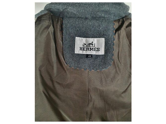 Hermès Peacoat Grau Wolle - Ansicht 9