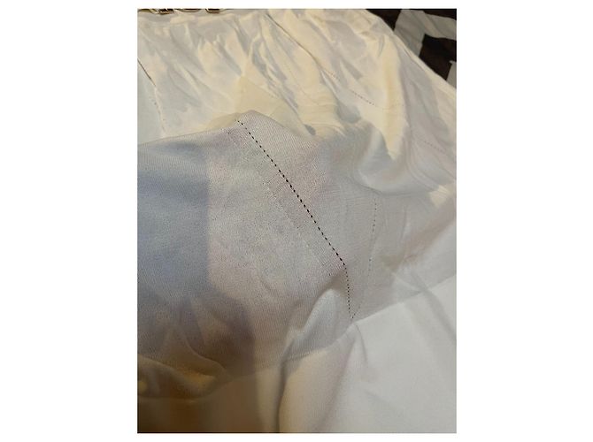 Vestido Versace Branco de Viscose e Nylon com Cinto Dourado Gold hardware - vista 10