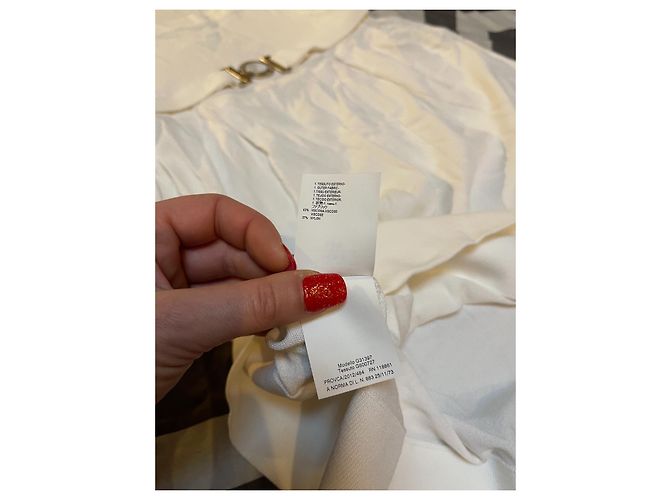 Vestido Versace Branco de Viscose e Nylon com Cinto Dourado Gold hardware - vista 12