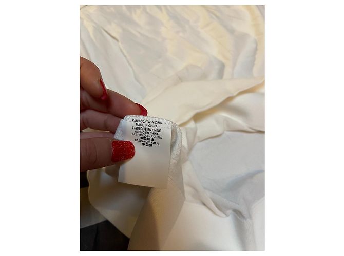 Vestido Versace Branco de Viscose e Nylon com Cinto Dourado Gold hardware - vista 13
