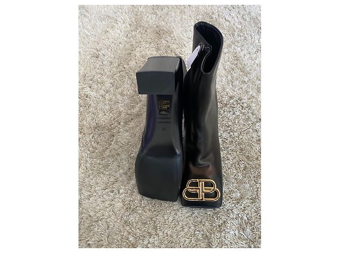 Botas Balenciaga BB de piel negra Negro - vista 5