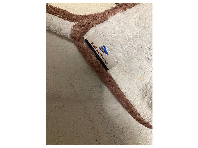 Toalla de baño de copa Louis Vuitton sublime y rara Castaño Azul Beige - vista 4