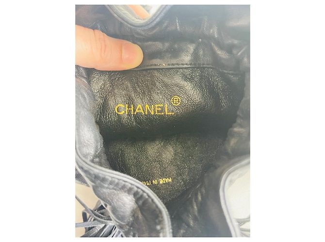 Borsa a secchiello Chanel Gabrielle Bucket Nero - vista 10