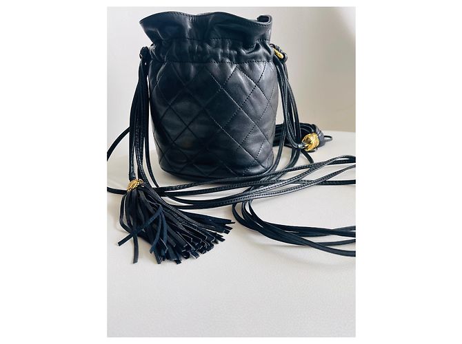 Borsa a secchiello Chanel Gabrielle Bucket Nero - vista 6