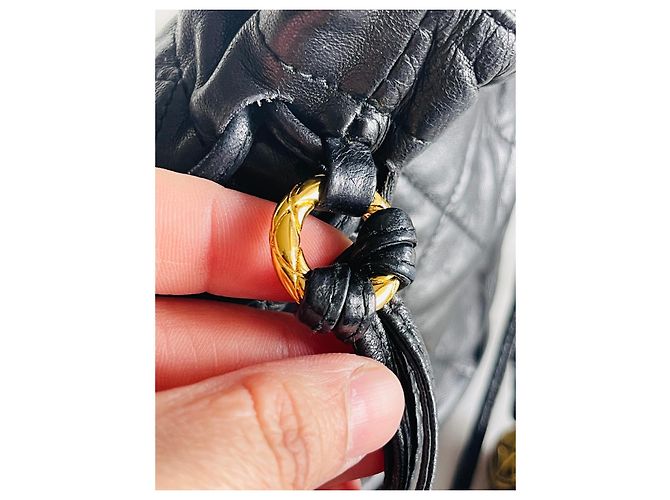 Borsa a secchiello Chanel Gabrielle Bucket Nero - vista 9