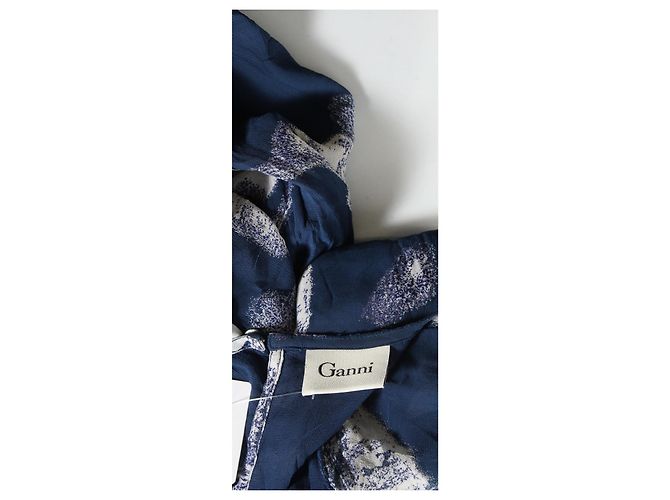 Ganni Kleid blau aus Viscose - Ansicht 3