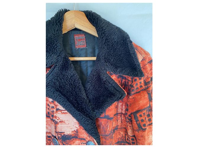 Giacca Jean Paul Gaultier in cotone nero e arancione - vista 2
