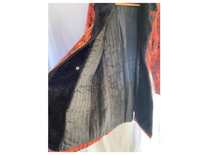 Giacca Jean Paul Gaultier in cotone nero e arancione - vista 3