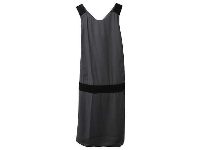 Rotes rückenfreies Minikleid von Valentino mit Samtschleife aus grauem Polyester - Ansicht 5