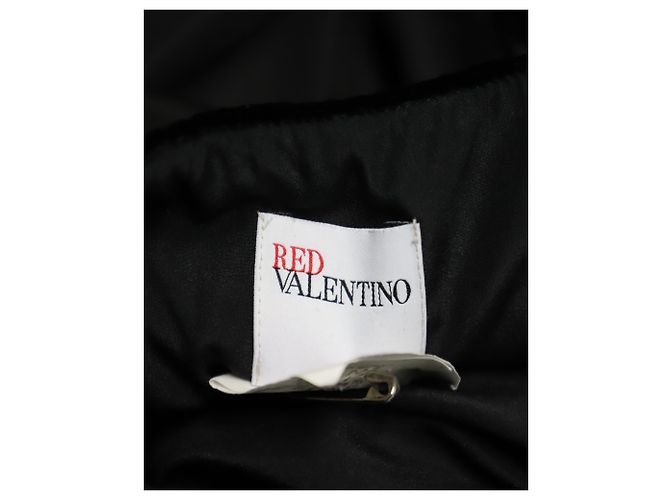 Rotes rückenfreies Minikleid von Valentino mit Samtschleife aus grauem Polyester - Ansicht 7