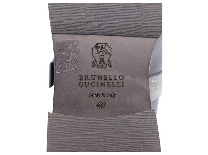 Brunello Cucinelli Oxford Shoes with Buckle in Brown Leather - vue 7