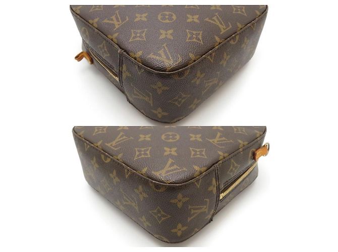 LOUIS VUITTON Borsa Spontini in tela con monogramma senza tracolla Marrone - vista 3