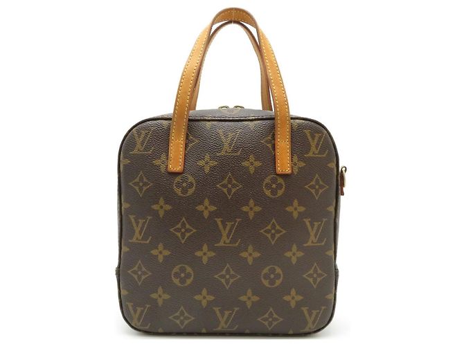 LOUIS VUITTON Borsa Spontini in tela con monogramma senza tracolla Marrone - vista 7