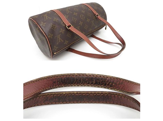 LOUIS VUITTON Papillon in tela con monogramma 30 Borsa Marrone - vista 5