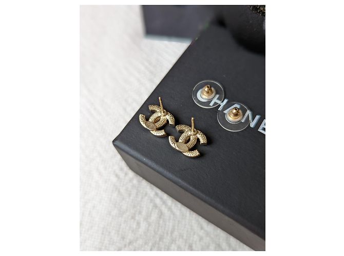 Chanel CC F16V Logo GHW Orecchini di cristallo classici senza tempo D'oro - vista 6