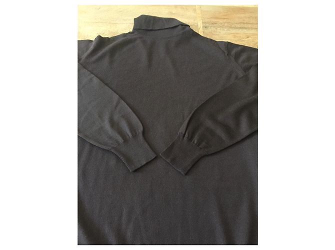 John Smedley brauner Rollkragenpullover T. L - XL Dunkelbraun - Ansicht 12
