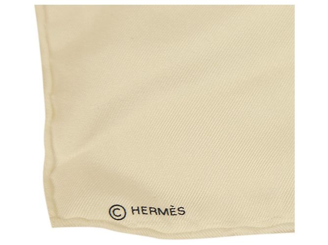 Hermès Hermes Maillons Sciarpa Hermes 2013 Joel Stein bianco verde blu stampa colorata Multicolore - vista 4