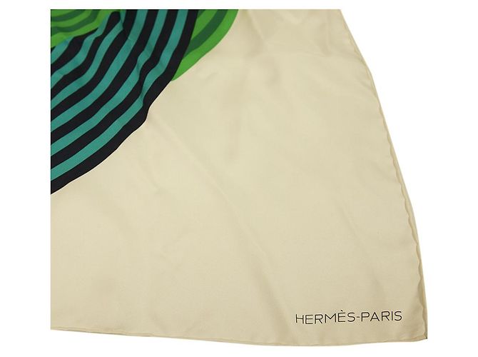 Hermès Hermes Maillons Sciarpa Hermes 2013 Joel Stein bianco verde blu stampa colorata Multicolore - vista 5