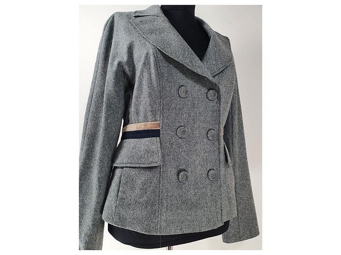 Marc Cain Blazer Grau Wolle und Kaschmir - Ansicht 2
