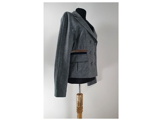 Marc Cain Blazer Grau Wolle und Kaschmir - Ansicht 3