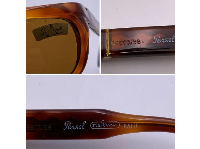 Persol Occhiali da Sole Ratti Meflecto Vintage Marrone Menta mod. 69600/56 Beige - vista 3