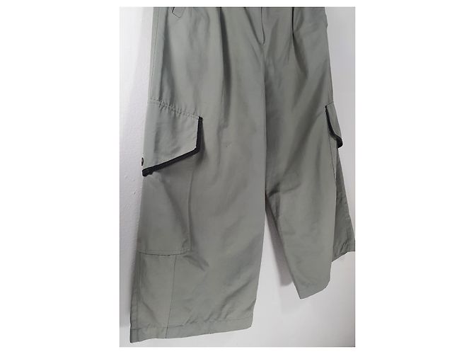 Autre Marque Calça larga Ivan Grundahl verde claro couro algodão nylon - vista 2