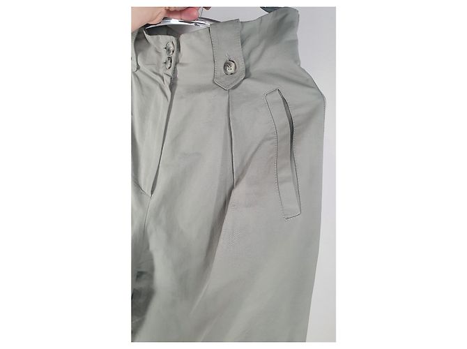Autre Marque Calça larga Ivan Grundahl verde claro couro algodão nylon - vista 3