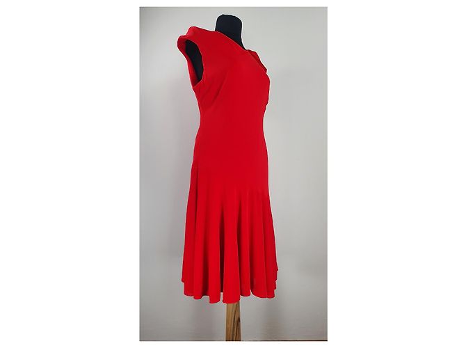 Abito rosso Carolina Herrera - vista 3