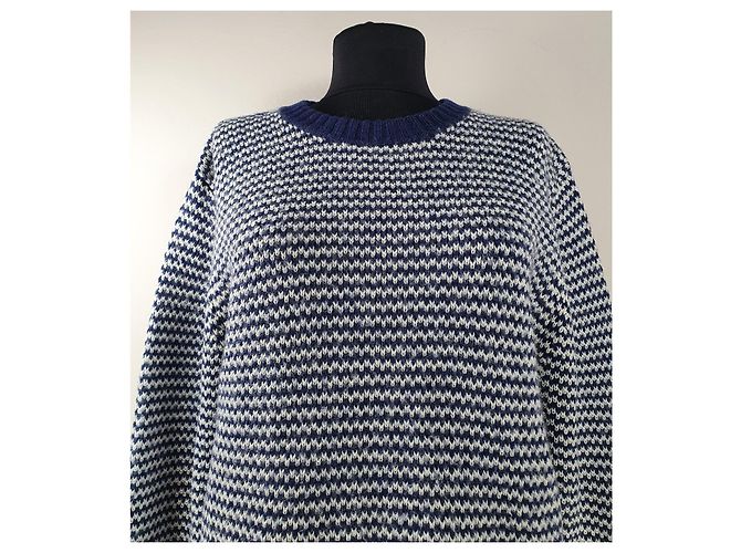 Suéter Oversize Bruuns Bazaar Azul Lã - vista 2