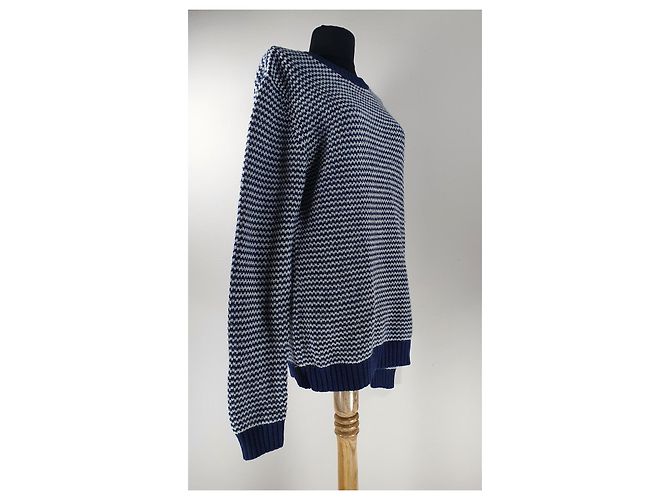 Suéter Oversize Bruuns Bazaar Azul Lã - vista 3