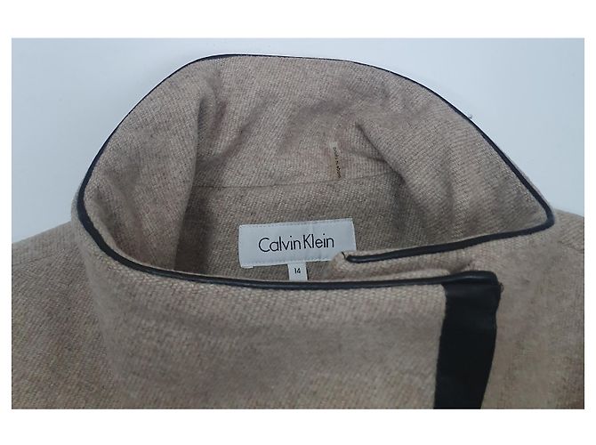 Abrigo de lana Calvin Klein beige - vista 8