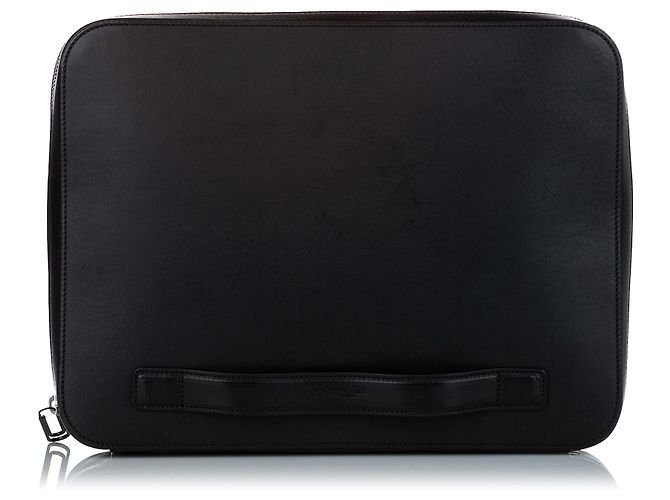 Off White Black Binder Clip Leder Clutch Bag - Ansicht 3