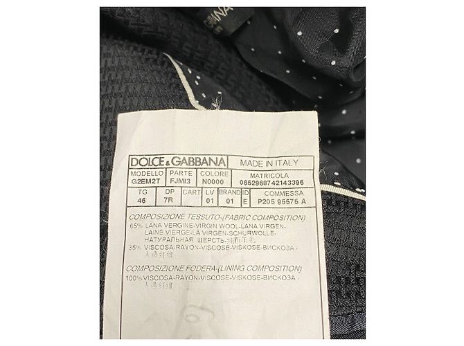 Dolce & Gabbana Maßgeschneiderte Martini-Abendjacke aus schwarzer Wolle - Ansicht 9