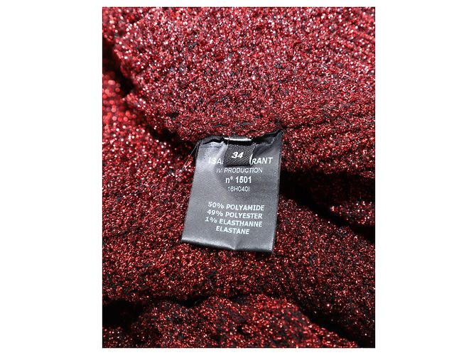 Isabel Marant Daley Pullover mit Zopfmuster und Reißverschluss aus burgunderrotem Polyamid Bordeaux - Ansicht 6