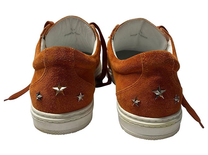 Jimmy Choo Baskets Cash en Daim Marron - vue 4